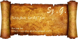 Szojka Gréta névjegykártya